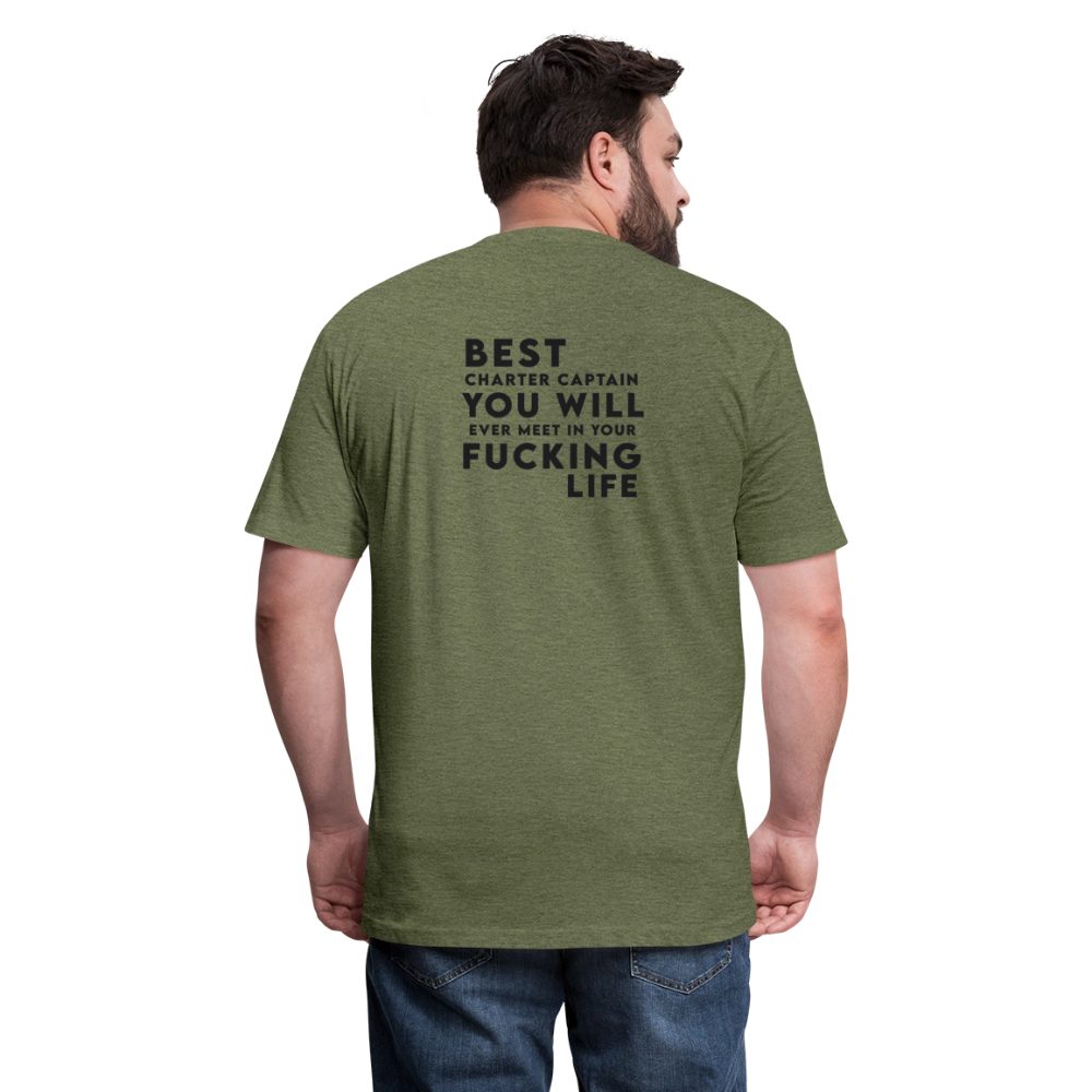 Best Charter Capt. T-Shirt - heather military green