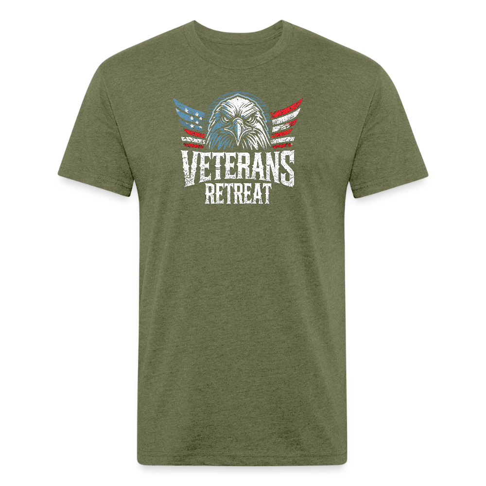 Fitted Cotton/Poly T-Shirt by Next Level - heather military green