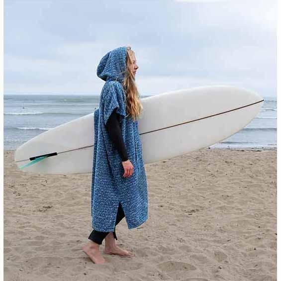 Surf Poncho Changing Robe Hooded Towel - Indigo Blue