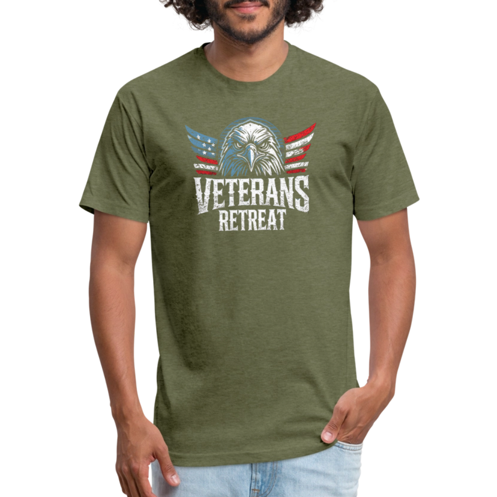 Fitted Cotton/Poly T-Shirt by Next Level - heather military green