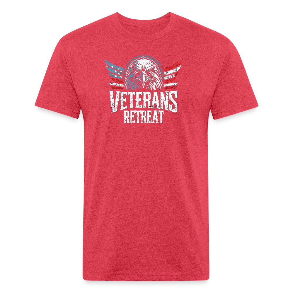 Fitted Cotton/Poly T-Shirt by Next Level - heather red