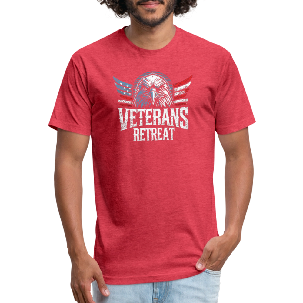 Fitted Cotton/Poly T-Shirt by Next Level - heather red