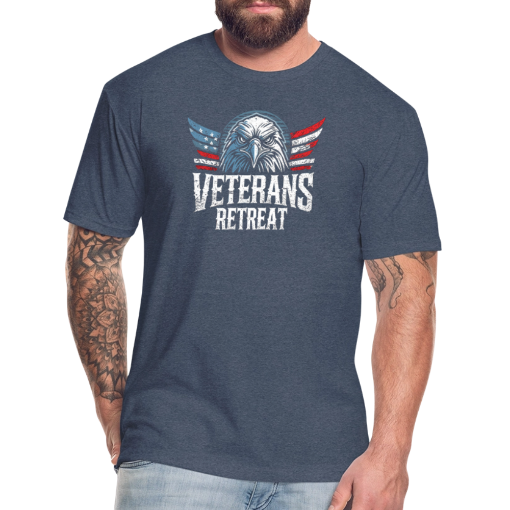 Fitted Cotton/Poly T-Shirt by Next Level - heather navy