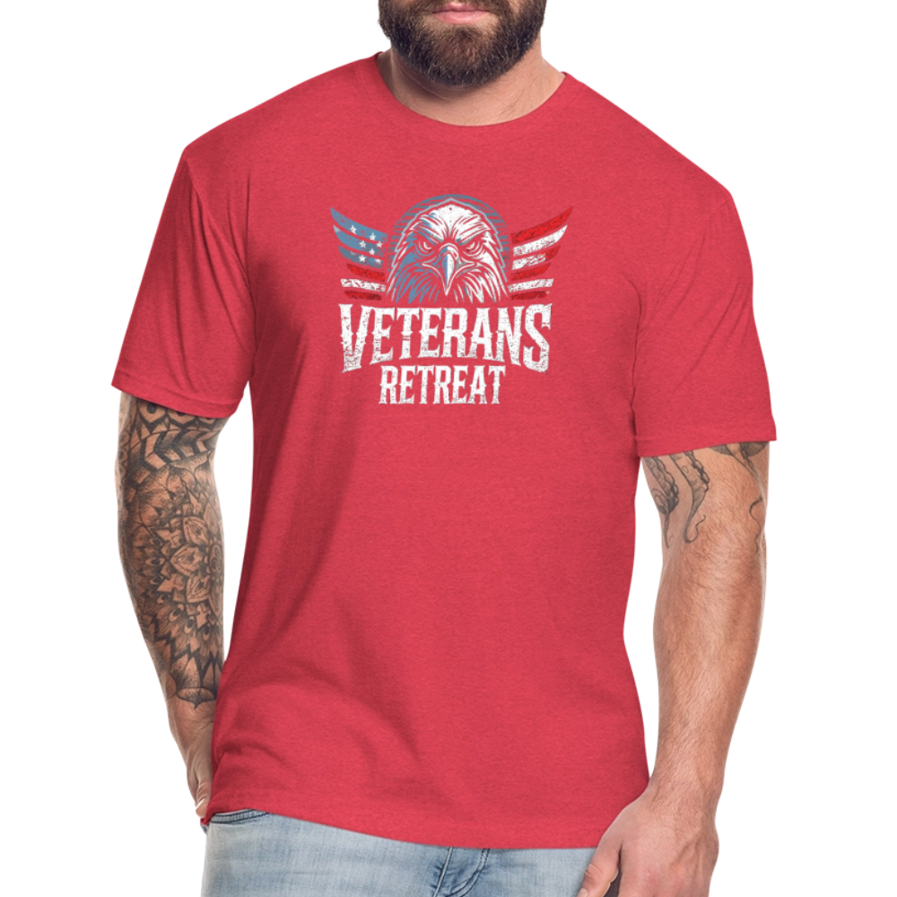 Fitted Cotton/Poly T-Shirt by Next Level - heather red