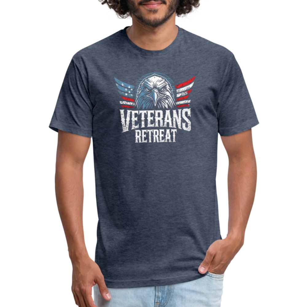 Fitted Cotton/Poly T-Shirt by Next Level - heather navy