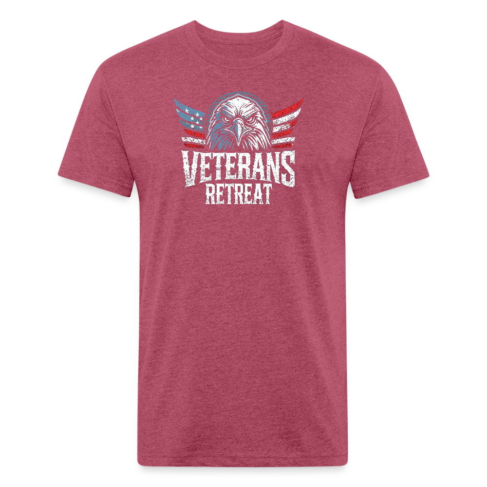 Fitted Cotton/Poly T-Shirt by Next Level - heather burgundy