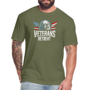 Fitted Cotton/Poly T-Shirt by Next Level - heather military green