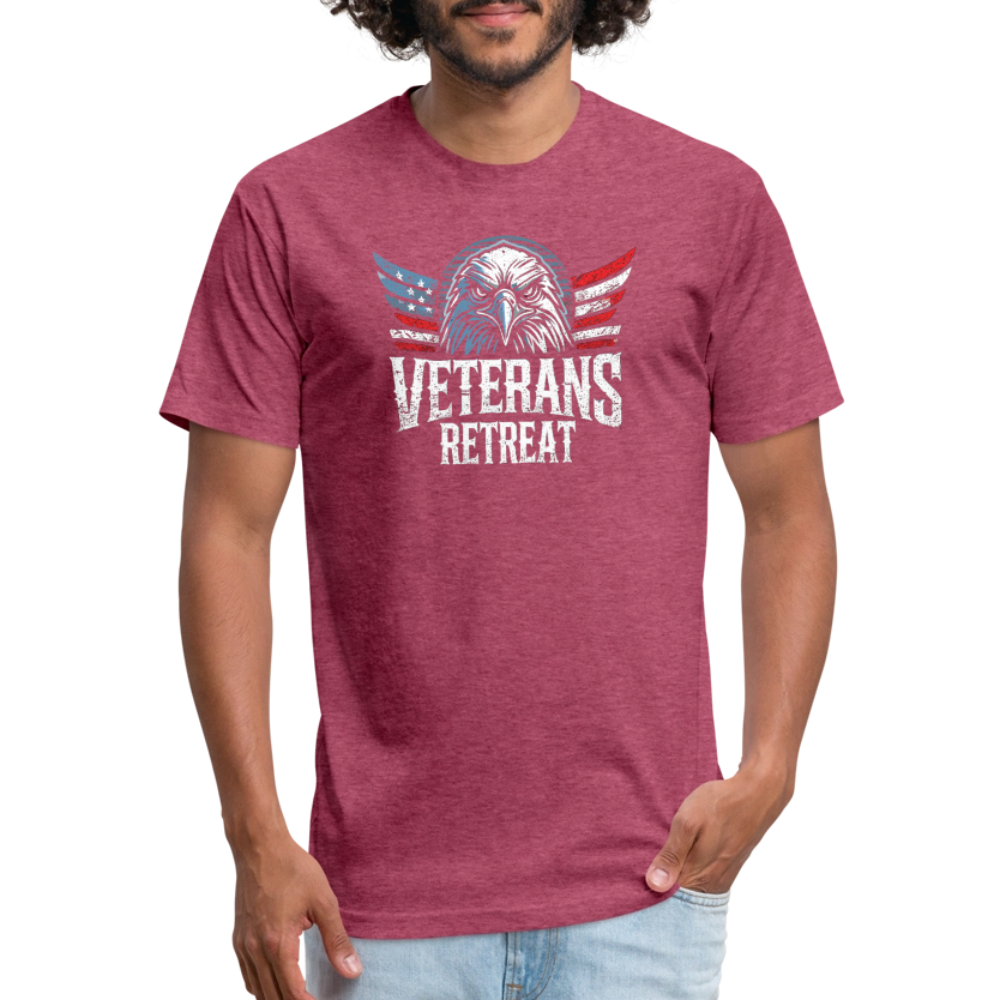 Fitted Cotton/Poly T-Shirt by Next Level - heather burgundy