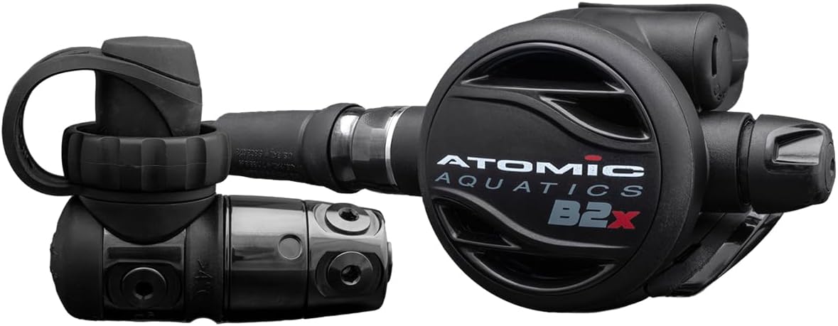 Atomic Aquatics B2X Scuba Diving Regulator | Designed for Durability and Corrosion Resistance | Breath Easily with automated Flow Control | Rotating Swivel for Added Comfort