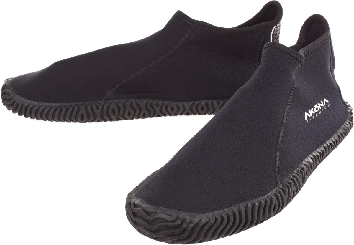AKONA Simple and Lightweight Low top 3 mm Neoprene Snorkeling Boots Ideal for Snorkeling, Kayaking, SUP'ing, and Scuba
