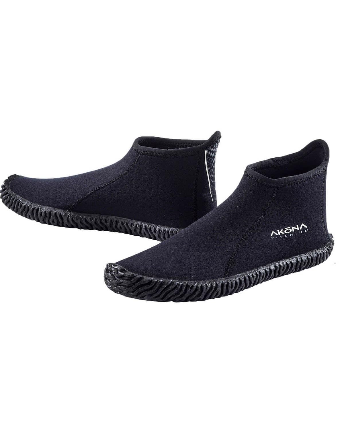 AKONA Simple and Lightweight Low top 3 mm Neoprene Snorkeling Boots Ideal for Snorkeling, Kayaking, SUP'ing, and Scuba