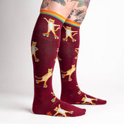 Knee High Sock: Roller Cats